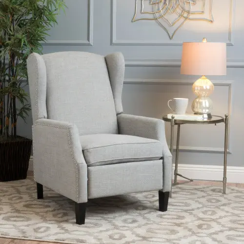 Recliner Grey Material Upholstered Comfort Chair canada-n830