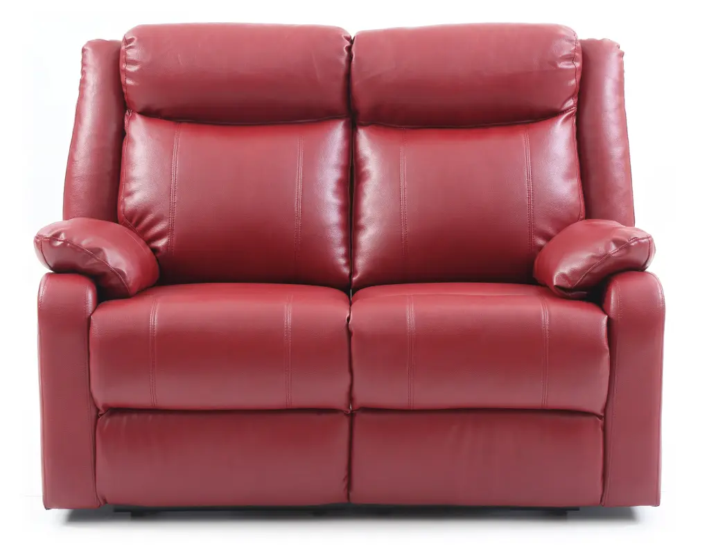 Ward G765A Rl Double Reclining Beautiful Seat Red Red Foam Pu Leather glory furniture