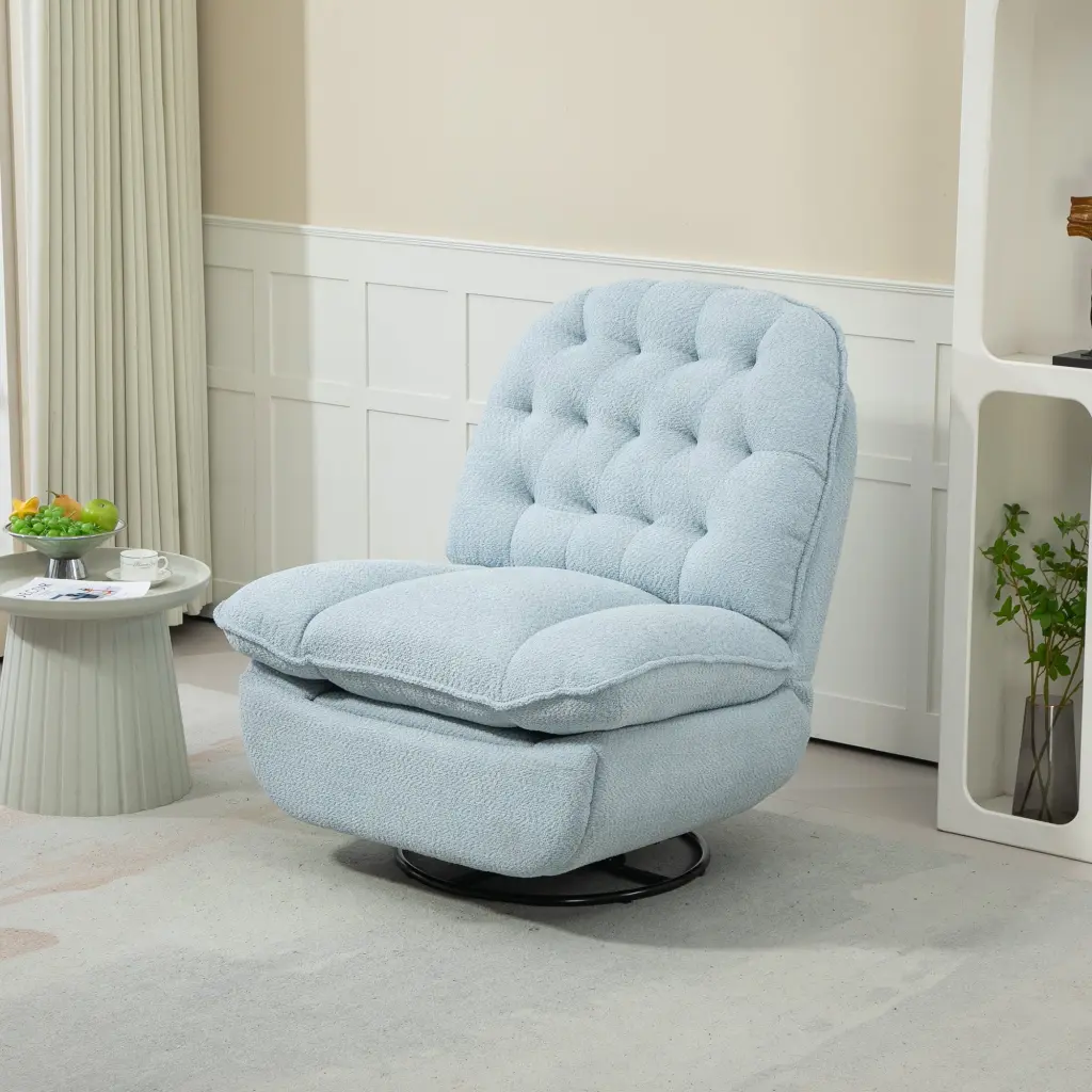 360 Swivel Recliner Chair Customizable Chenille Glider Reclining Lounge homemax