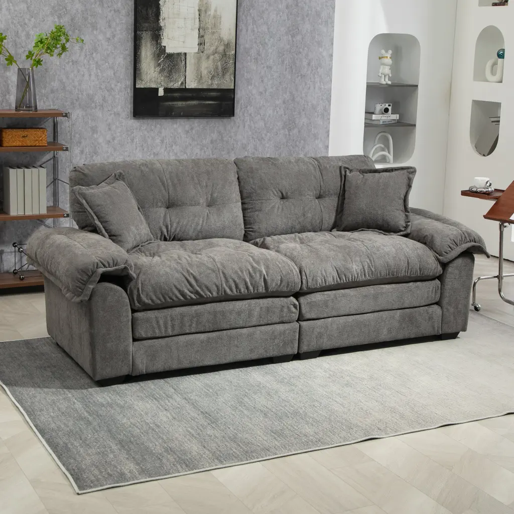 84 Chenille Recliner Sofa Loveseat Deep Seat homemax