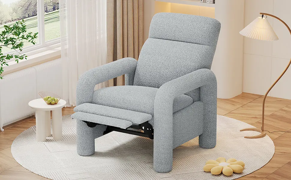31.25 Inch Push Back Recliner Armchair Upholstered Recliner Chair Single nh-ocean furniture