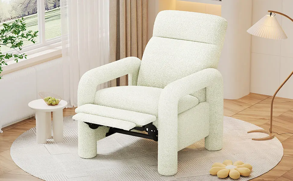 31.25'' Push Back Recliner Armchair Upholstered Recliner Chair Single Seater nh-ocean furniture