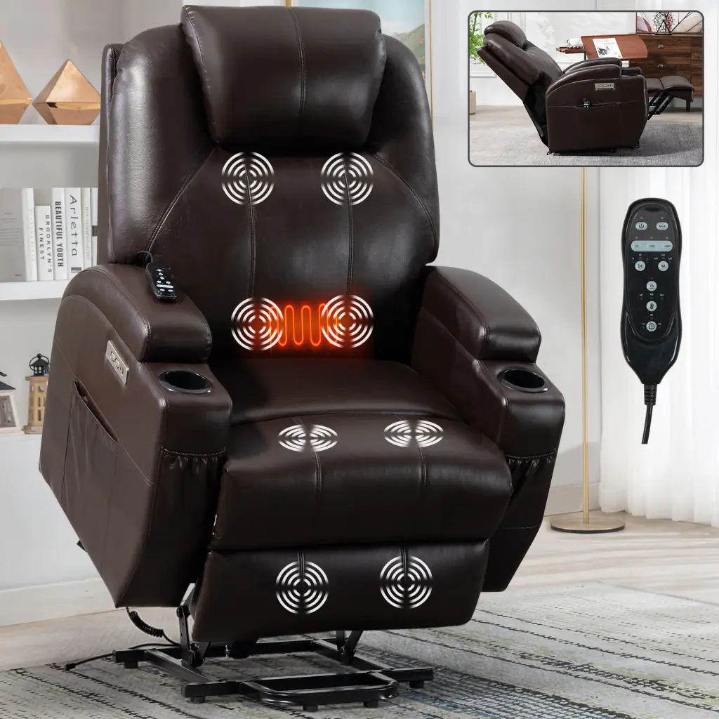 Up To 350Lbs Okin Motor Power Lift Recliner Chair Elderly Heavy Duty rnb