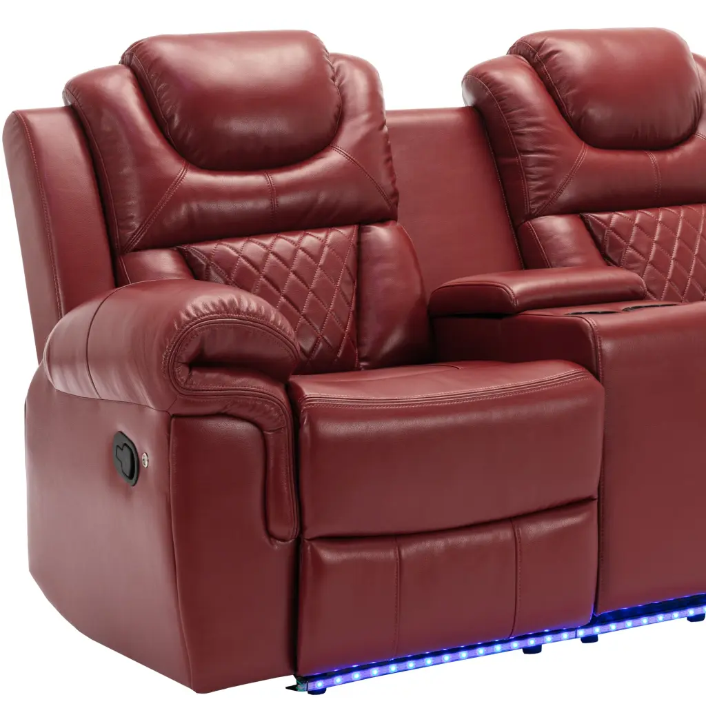 3 Piece Recliner Sofa Set Home Theater Seating Manual Recliner Chairs rnb