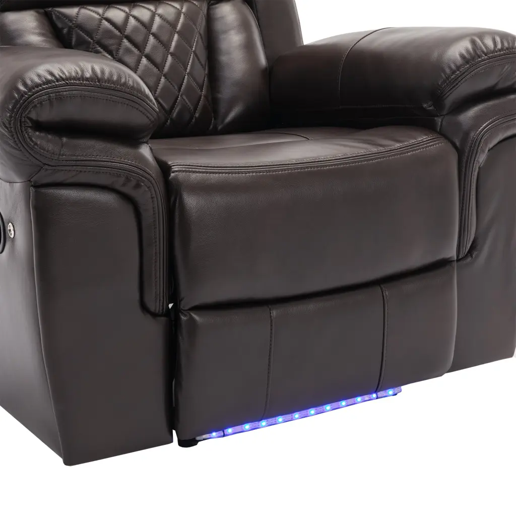 3 Pieces Recliner Sofa Sets Home Theater Seating Manual Recliner Chairs rnb