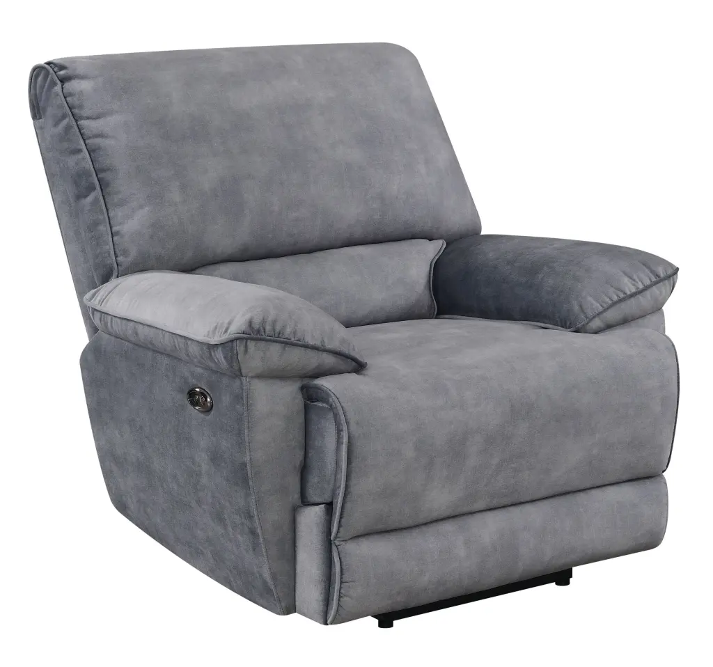 Simone Power Recliner Gray Comfortable Living Room Chair steve silver furniture