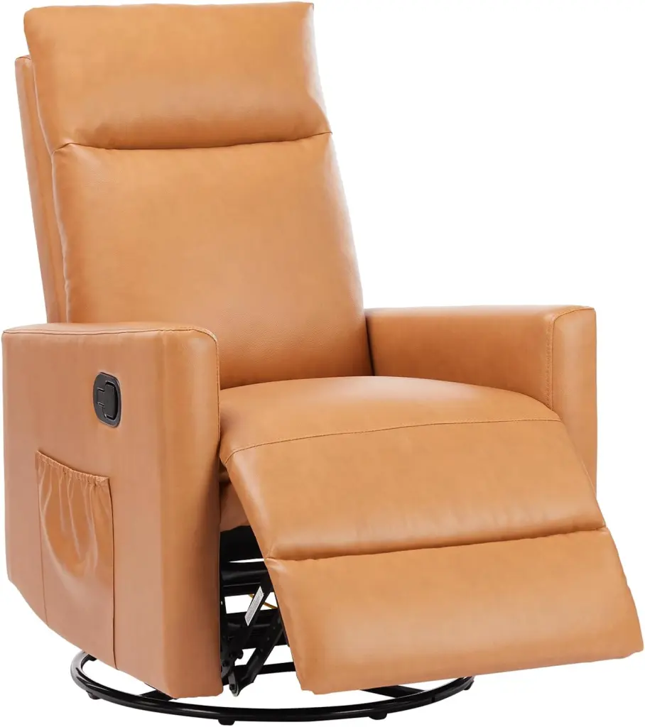 Swivel Recliner Chair Rocker Glider Chair Living Room Stationery Faux Leather Upholstery w1134dhs