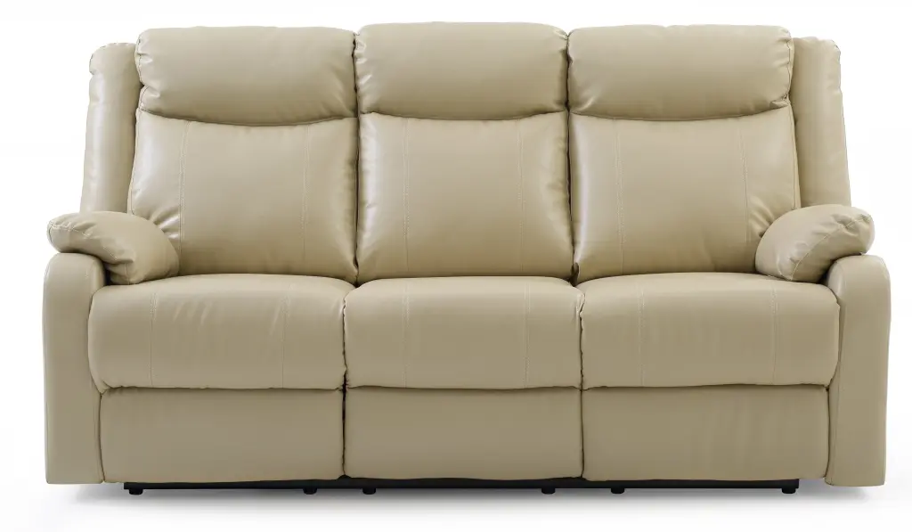 Ward G764A RS Double Reclining Sofa Putty Tan Foam PU Comfortable Living Room glory furniture