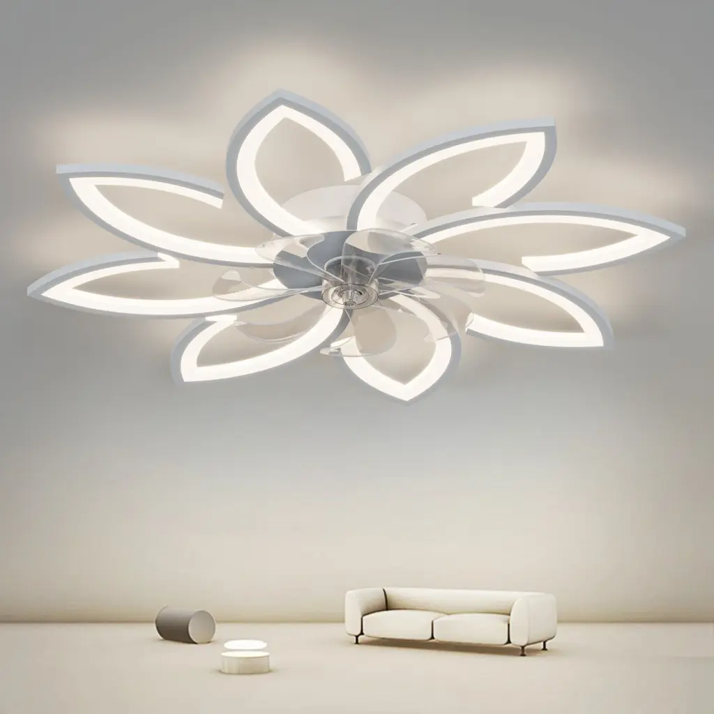 35.4In Ceiling Fan Lights Remote Control 3 Hue Temperatures 6 Speeds w1962 seehui lighting