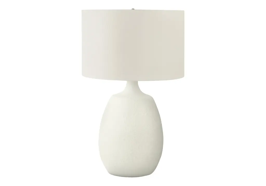 26 Inch Ivory Cream Shade Table Lamp Cream Resin Contemporary Lighting 8th street living