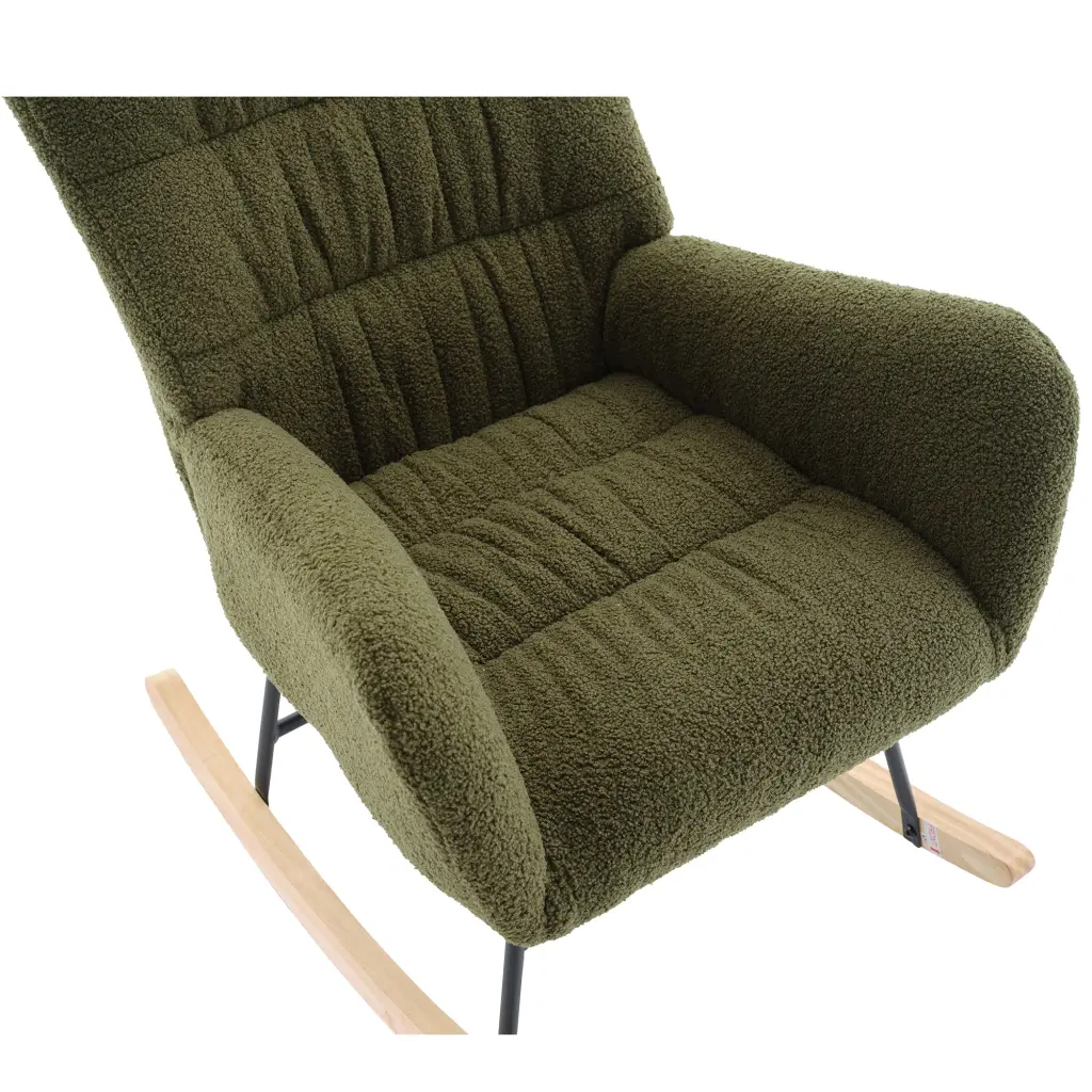 Nursery Rocking Chair Teddy Upholstered Glider Rocker Rocking Accent rnb