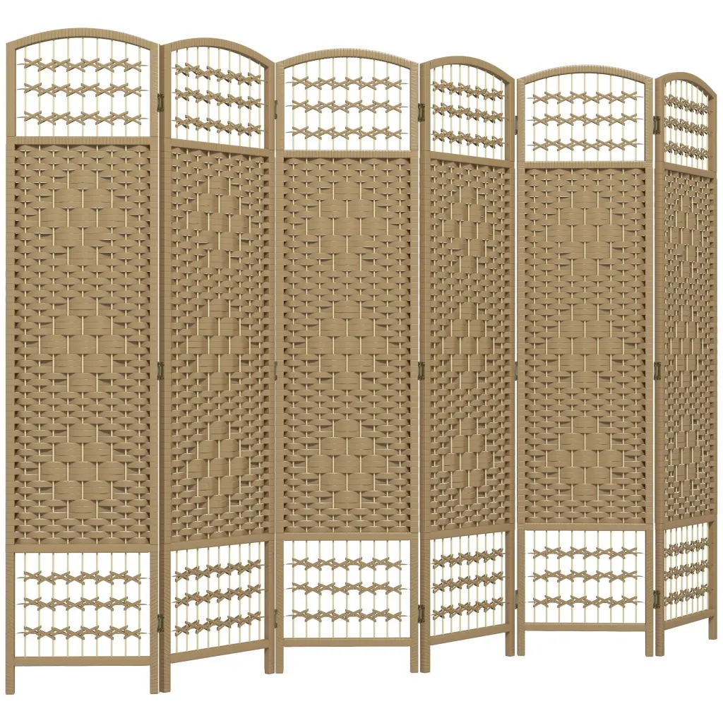 Homcom 6 Panel Room Divider Folding Privacy Screen 5.6 Feet Room Separator aosom business