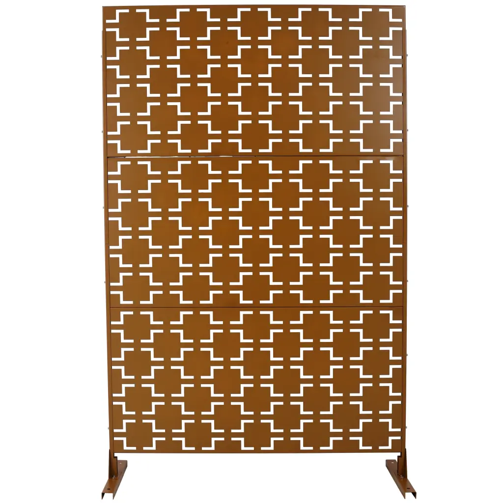 Outdoor Indoor Privacy Screen 76 Inch Tall 48 Inch Wide Metallic Finish g-h