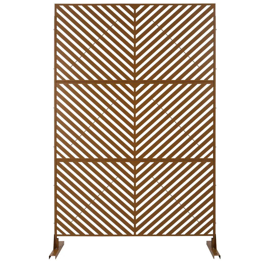 Outdoor Indoor Privacy Screen Metallic 76 Inch H 48 Inch W Freestanding g-h