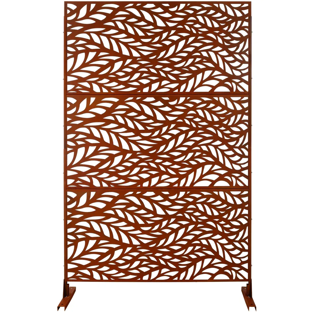 Outdoor & Indoor Privacy Screen Metallic Privacy Screen 76 Inch H 48 Inch W Freestanding g-h