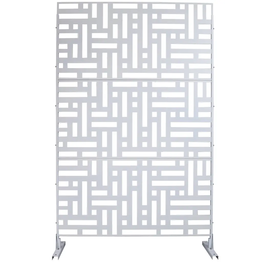 76x48 Indoor Outdoor Privacy Screen Metallic Free Standing Room Divider g-h