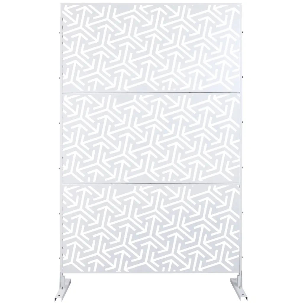 Outdoor Indoor Privacy Screen Metallic 76 Inch H 48 Inch W Freestanding g-h