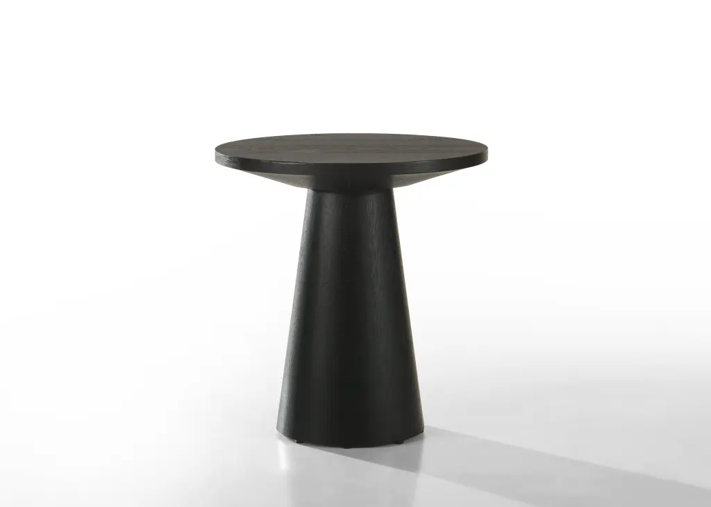 Jasper Ebony Black 20 Inch Round Console Table Solid Timber lilola home