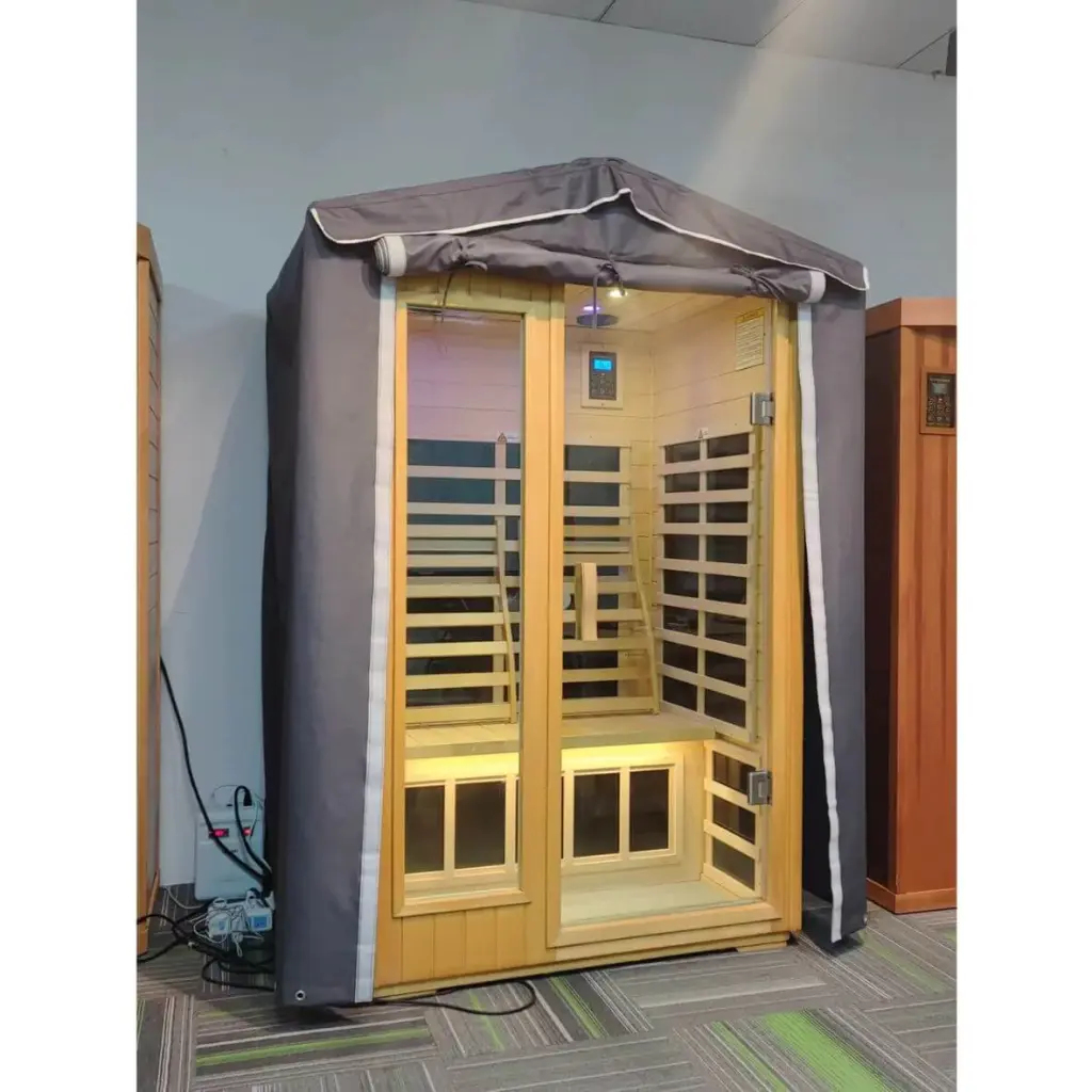 Single Sauna Outdoor Rain Cover Black Iron Metal healthy home