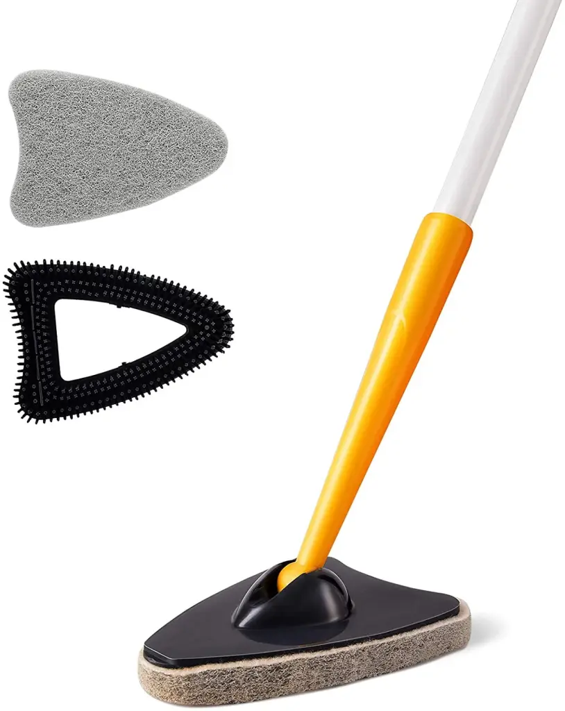 Tub Tile Scrubber Applicator 2 1 Cleaning Tool Pole And Stiff Bristles w2071
