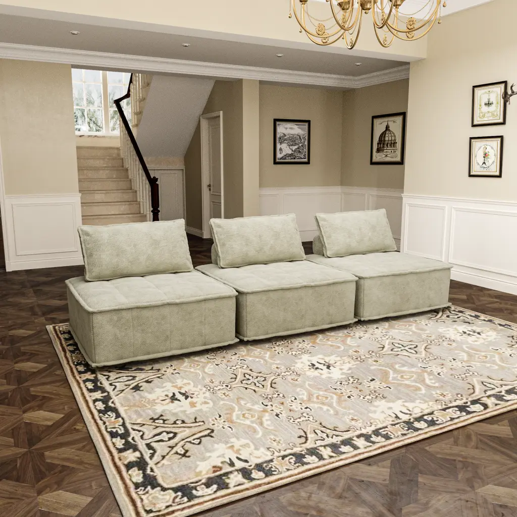 Modern Modular Chenille Sofa Multi-functional 3 Piece Modular Sofa Set Custom factoryx