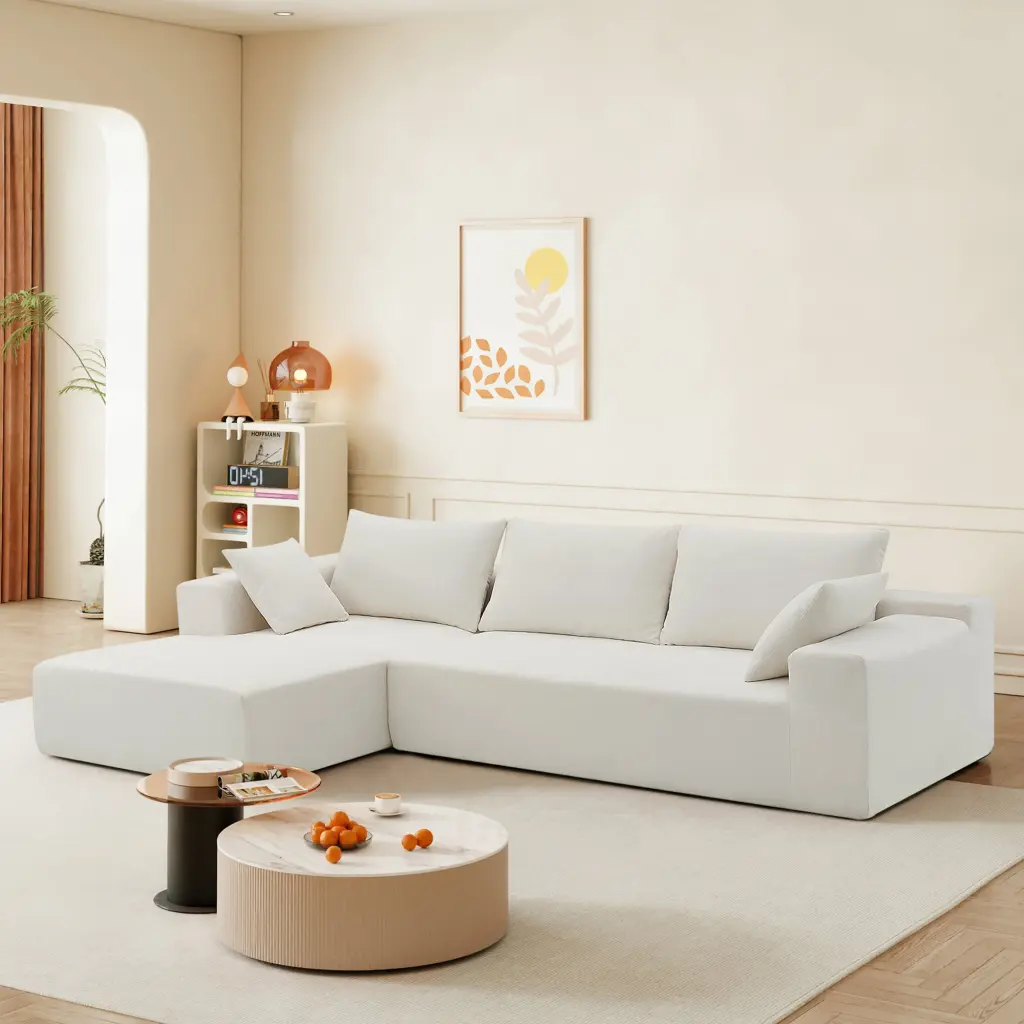109x68 Inch Modular Sectional Sofa Set Modern Minimalist Living Room gt