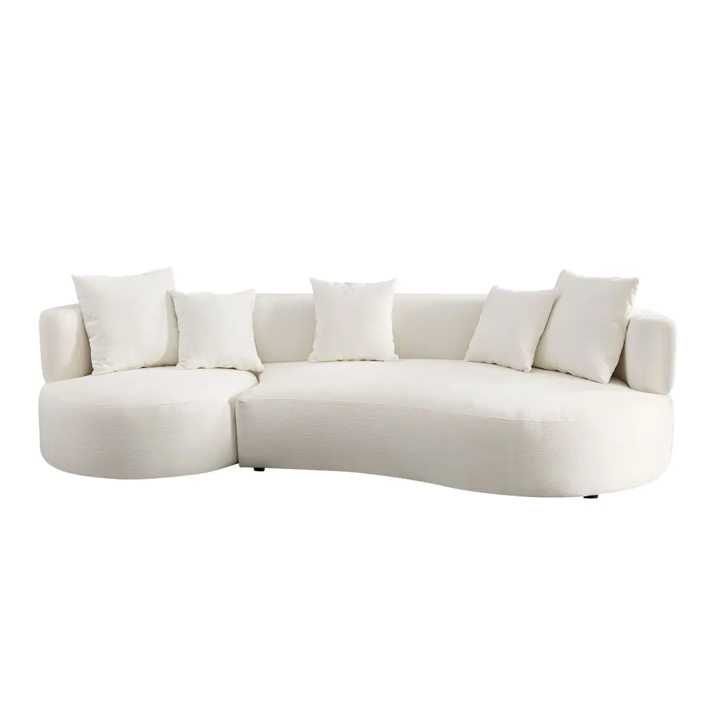 110.23 Inch Modern Curved Sectional Sofa Swivel Rotatable Design justone