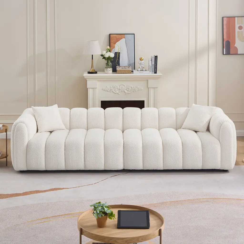 110.23 Inch Oversized Modern Tufted Cloud Sofa Upholstery Living Room justone