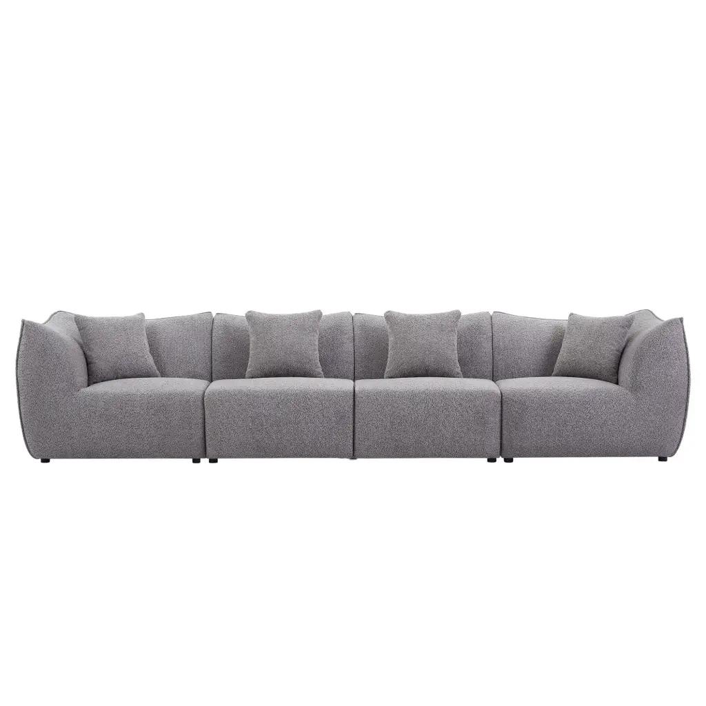 145 Inch Modular Sectional Couch 4 Seater Convertible Sofa Living Room justone interior