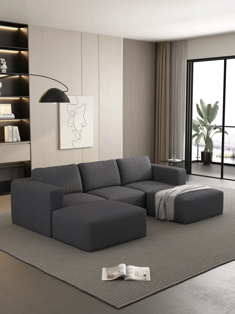 104.32x66.92 Modular Sectional Sofa Sleeper Couch Storage rnb