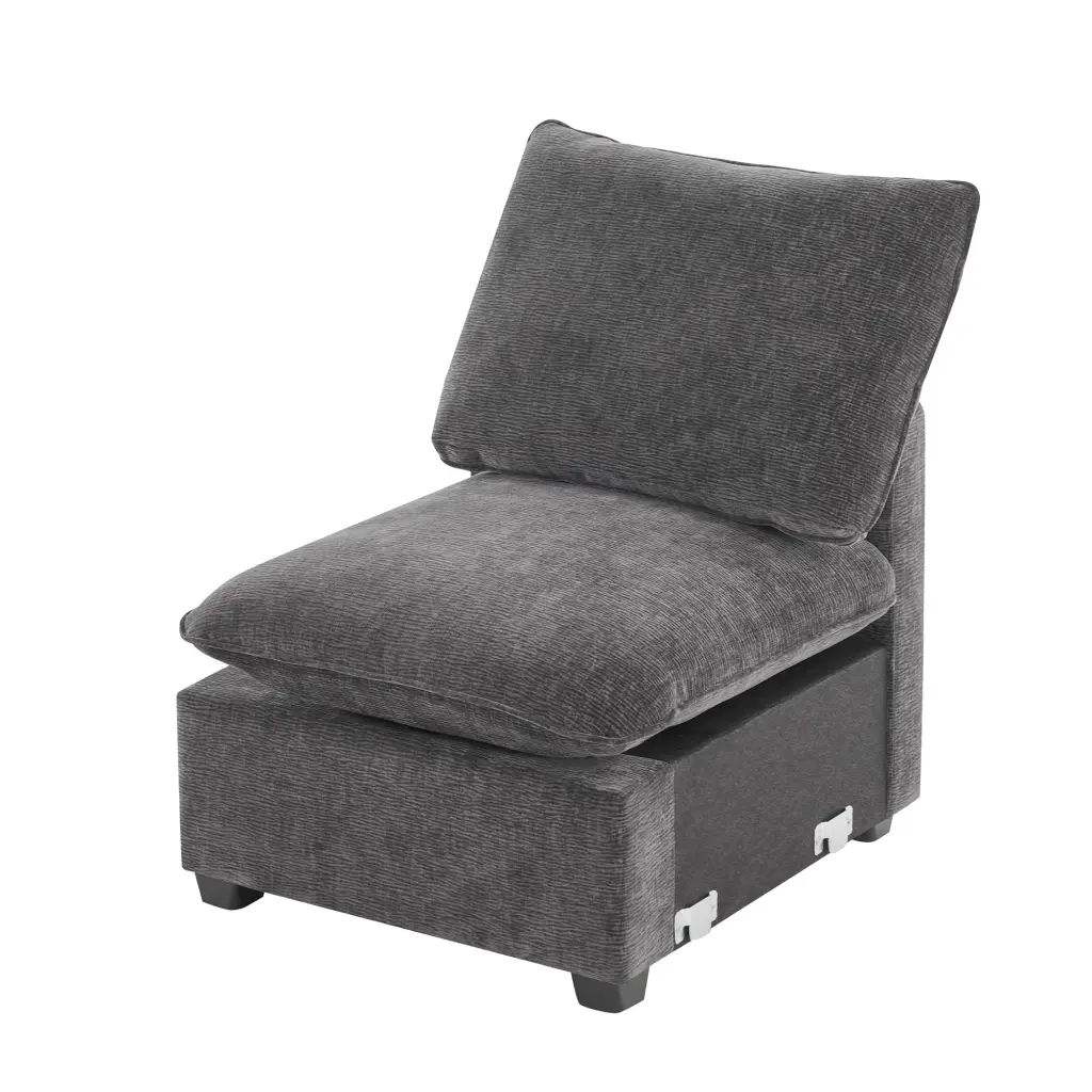 30x26 Inch Single Seat Module Modular Sectional Sofa Deep Chenille rnb