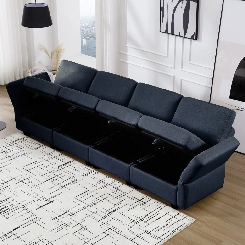 Modern Modular Sofa Couch Storage Seats Modular Sectional Material Upholstery ui furniture