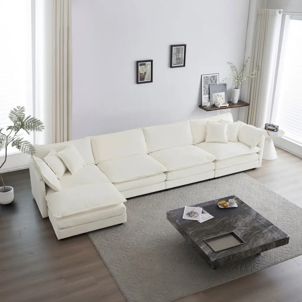 Modular Sectional Sofa U Shaped Couch 5 Seater Convertible Living Room ui furniture