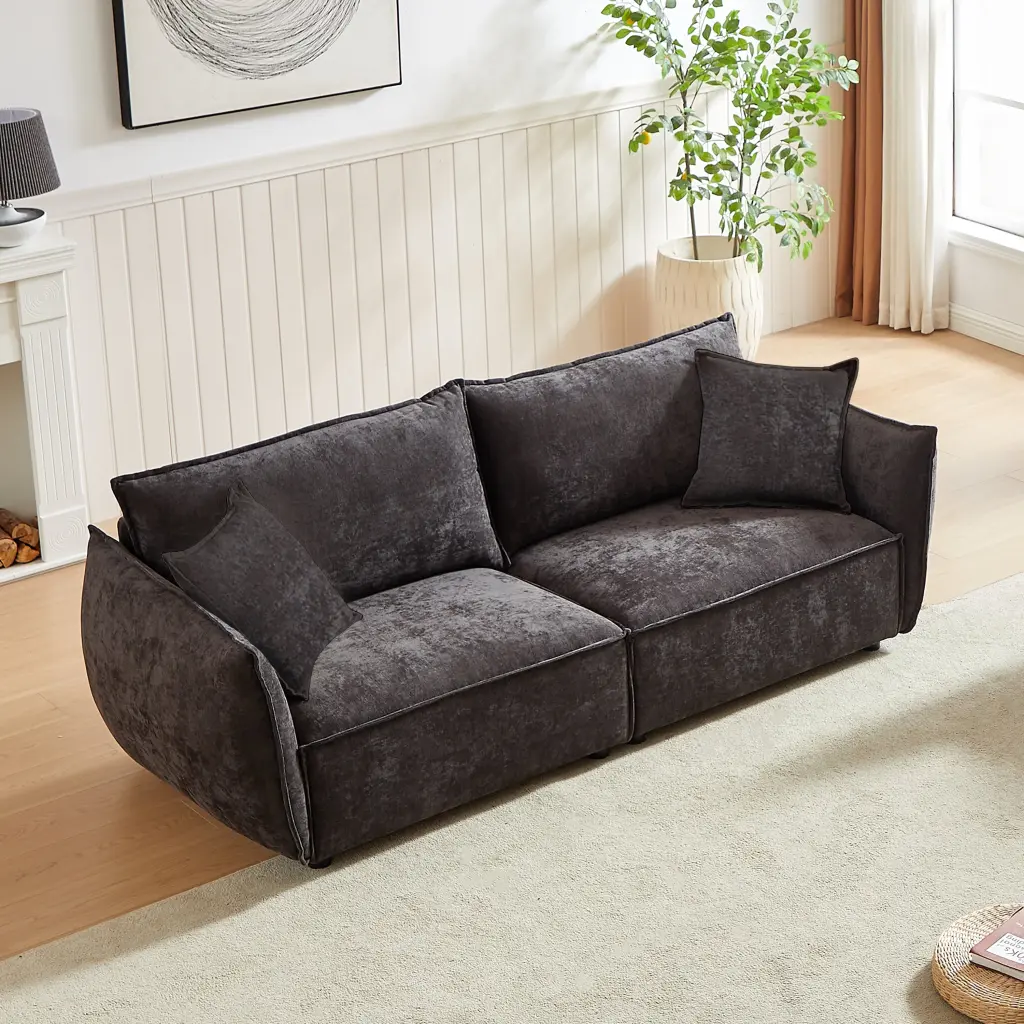 MH88 Modern Living Room Sectional Sofa Wide Stylish Comfortable Sectional Couch w1193
