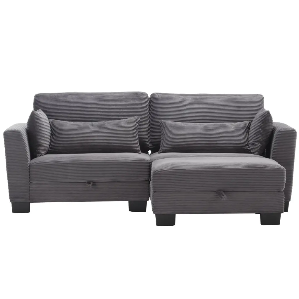 United Modular L Shaped Sectional Sofa Reversible Chaise Modern Couch w1568 united we win