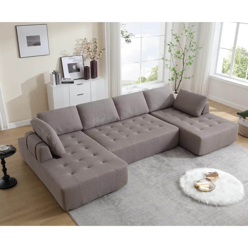 138.5 Inch Modular Combination Sofa U Influenced Sofa Living Room wf-furniture
