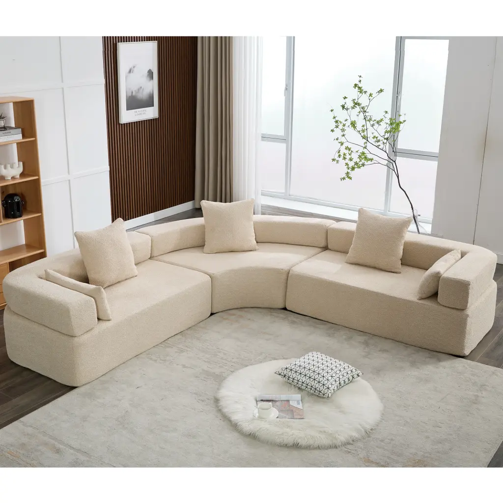 Arrived Oversized Combination Sofa Curved Sofa Upholstered 4 Seater Comfortable wf-furniture