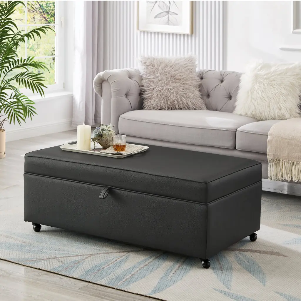 Modern Large Comfort Sofa Ottoman Storage Modular Sectional wm home furniture