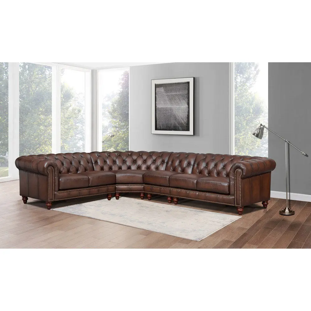Alton Bay Hide L Shaped Convertible Sectional Brown Authentic Hide Sofa hydeline furniture