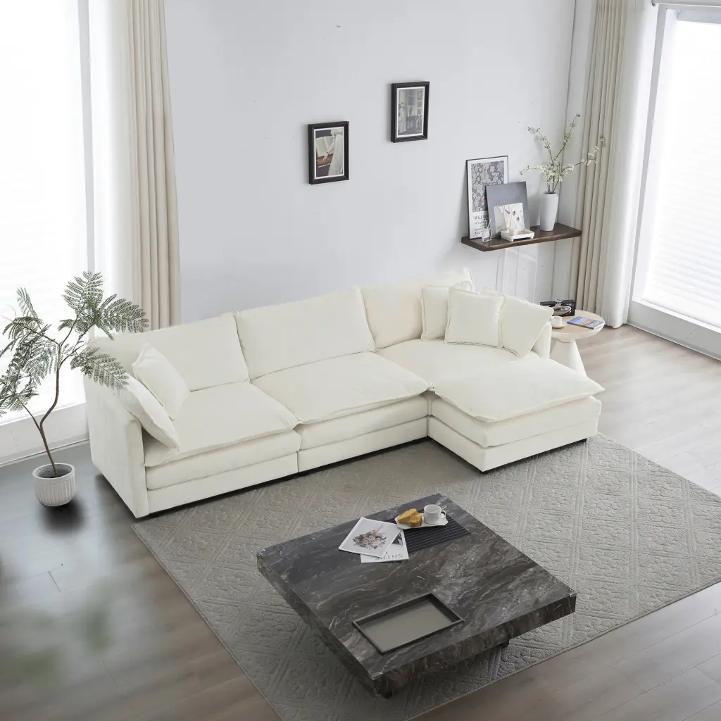 Free Combination Comfy Upholstery Modular Oversized L Shaped Sectional Sofa ui furniture