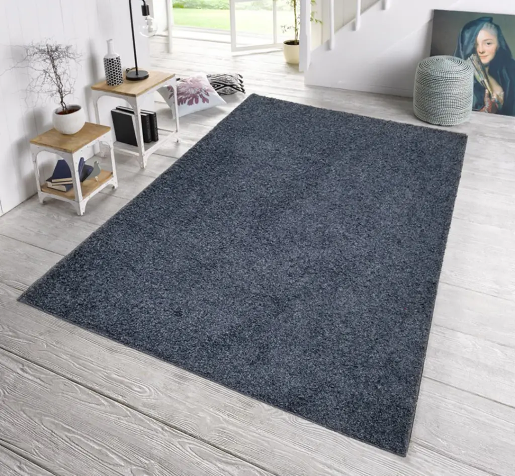 5x7 Shaggy Blue Area Rug Living Room Soft Carpets Plush Floor Mat furnia