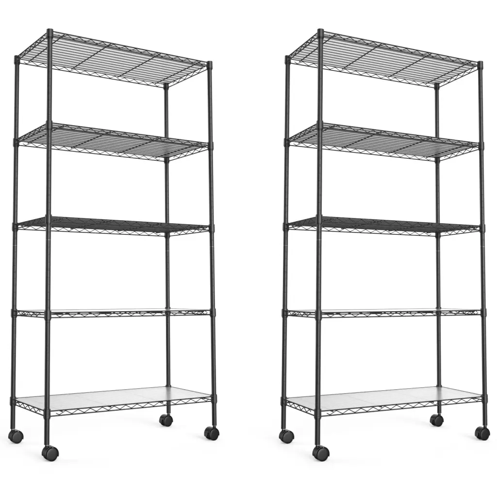 2 Pack 5 Tier Heavy Duty Wire Shelving Unit NSF Certified Metal Shelf like it