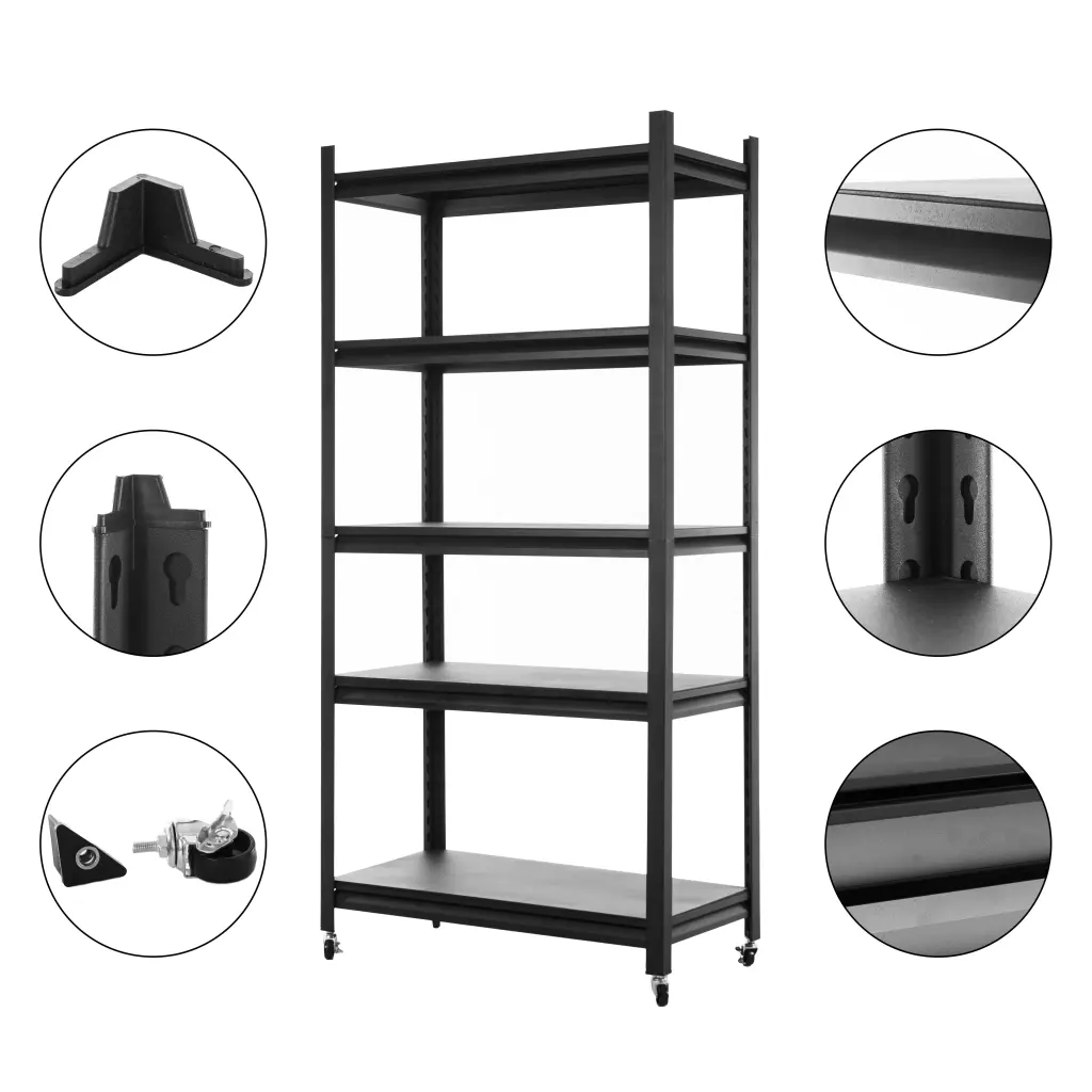 5 Tier Adjustable Metal Kitchen Storage Rack Roll Spice Organization luggage home