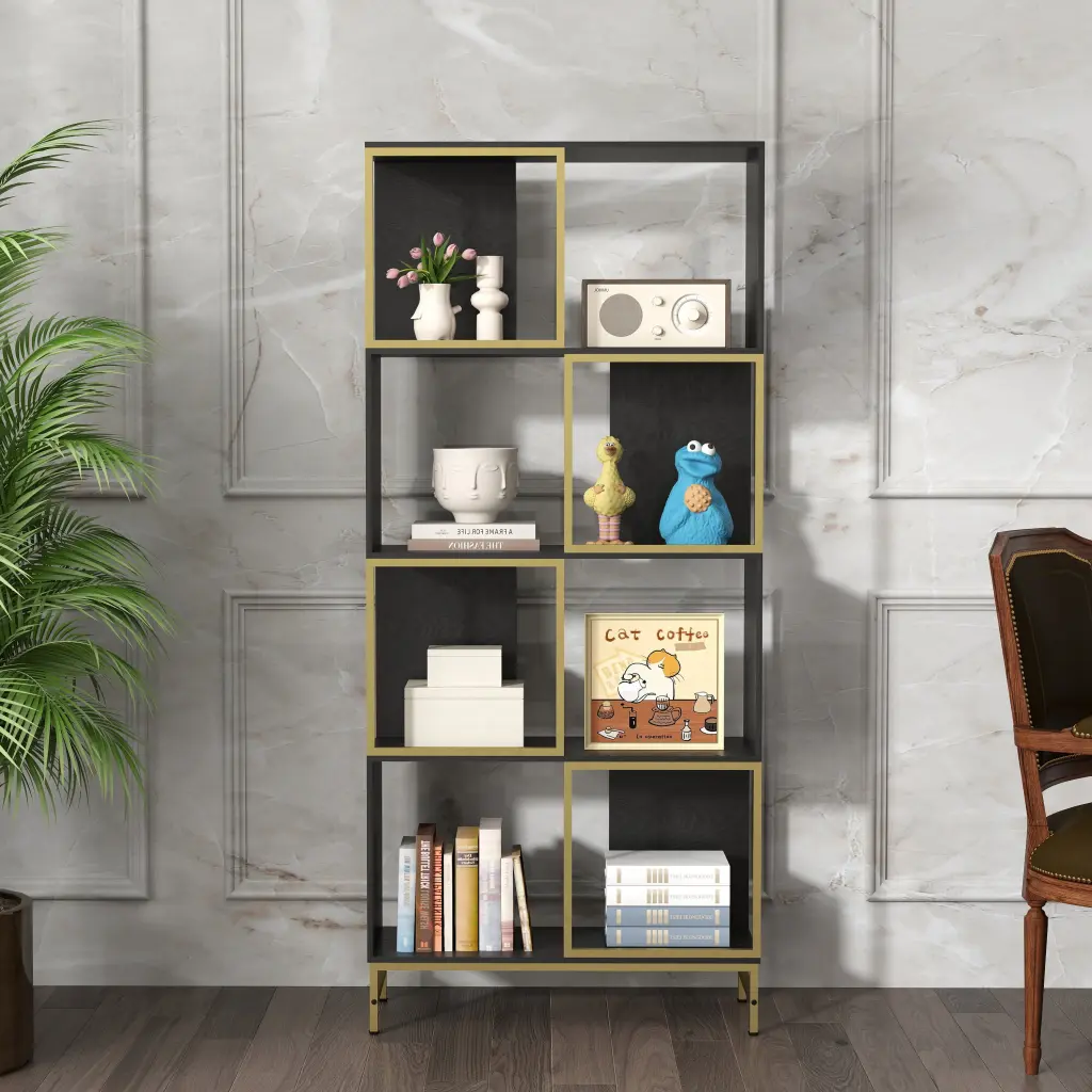 4 Tier Storage Shelves Bookcase Corner Display and Organization rnb