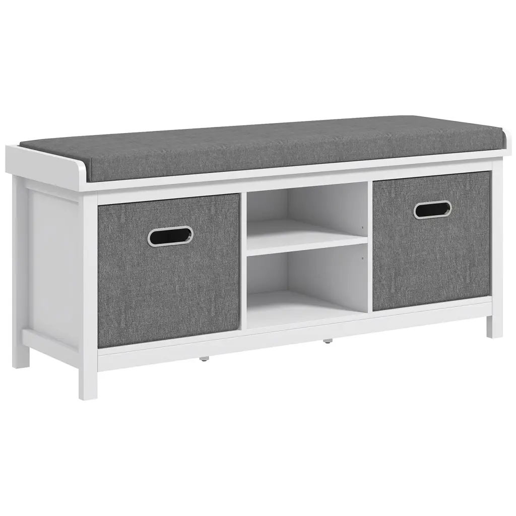 Homcom Shoe Bench Cushion Storage Bench Entryway Padded Seat aosom business