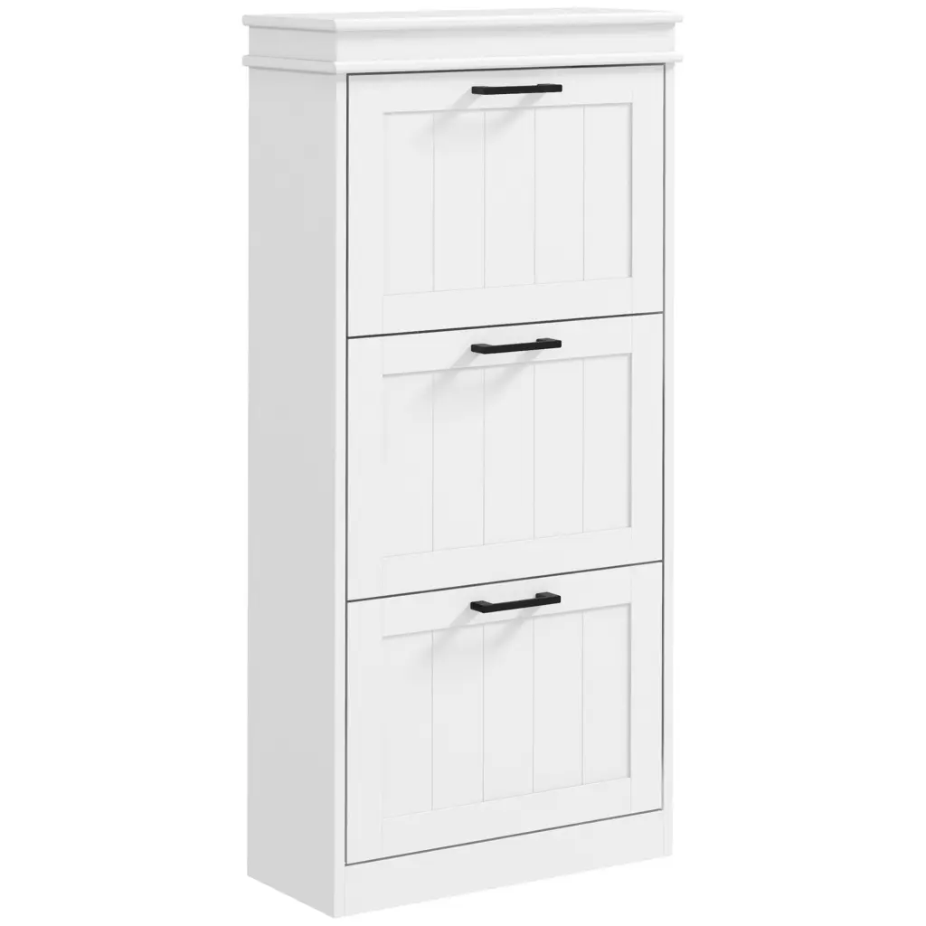 HomCom Shoe Cabinet Narrow Entryway Storage Organizer Shoe Rack aosom business