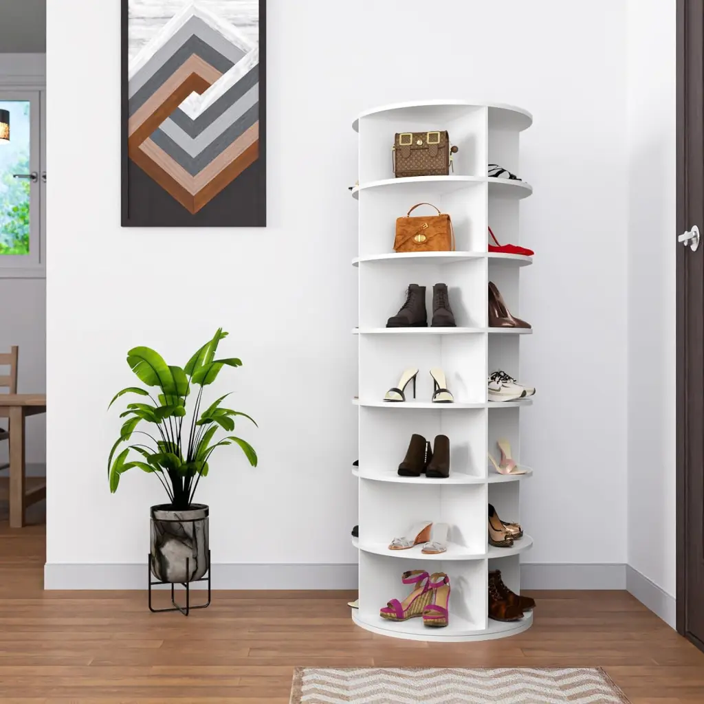 7 Tier Rotating Shoe Rack Tower 360 Degree Spinning Shoe Organizer eheng