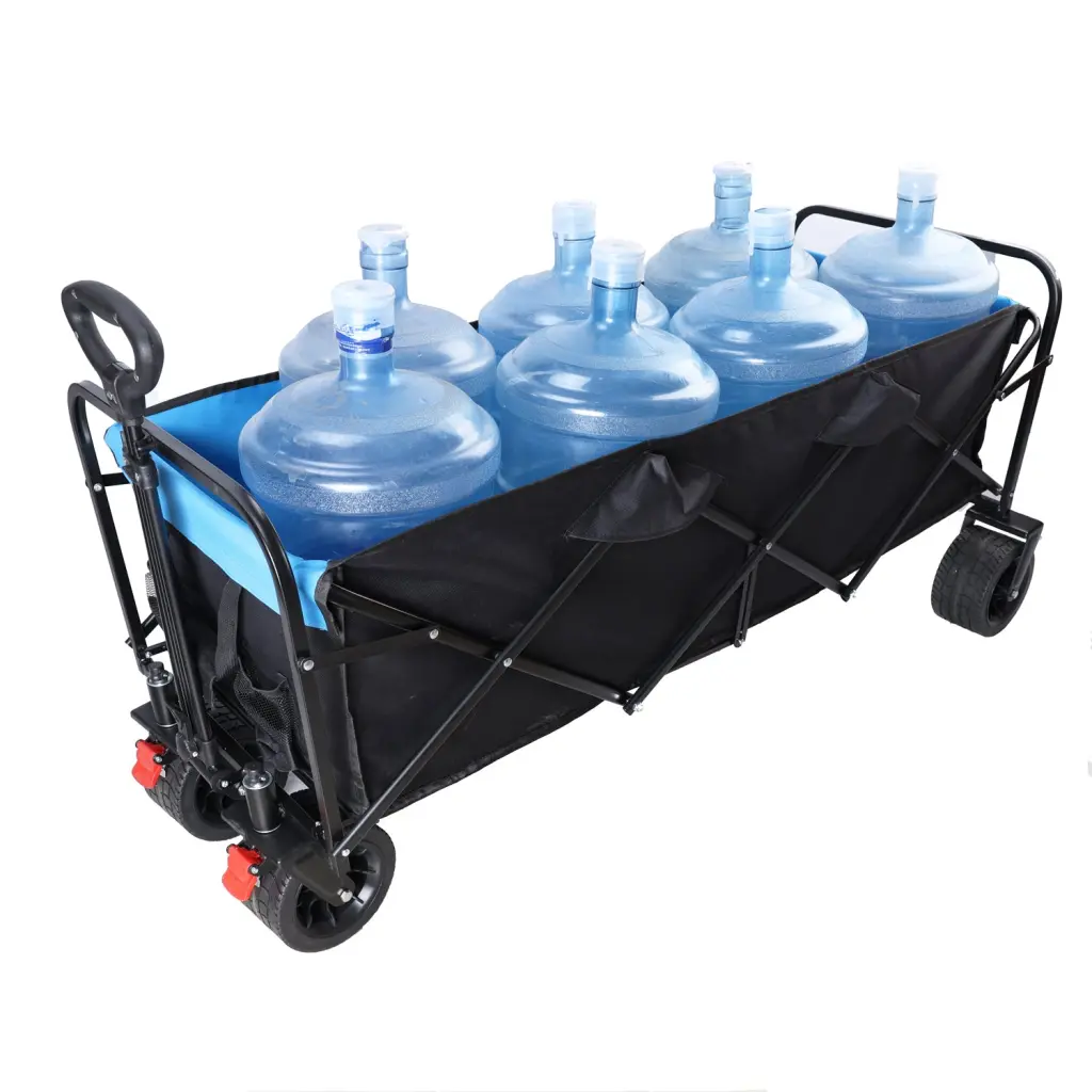 Big Large Capacity Folding Shopping Basket Extra Long Extender Wagon qdxfl