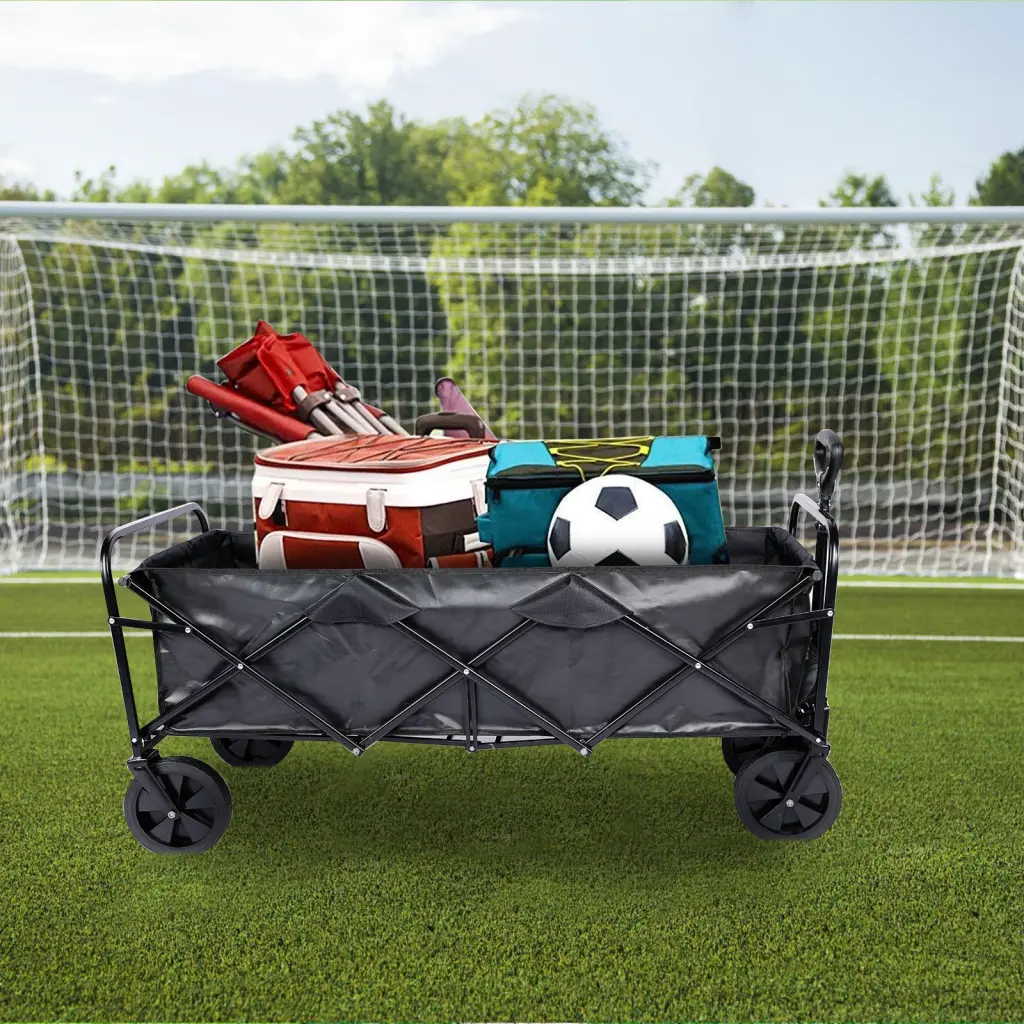 Yssoa Heavy Duty Folding Shopping Basket Removable Canopy Travel and Groceries w1134dhs