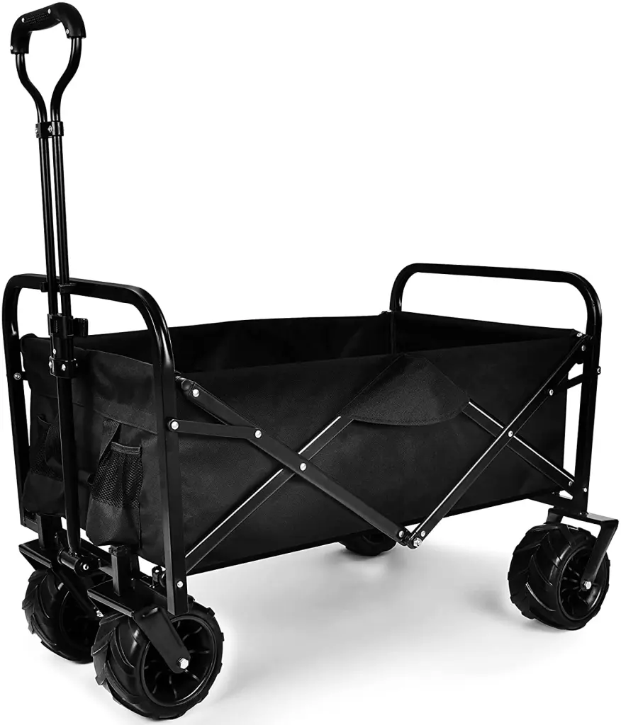 Yssoa Heavy Duty Folding Travel Shopping Basket Wagon 7 Inch Wheels All Terrain w1134dhs